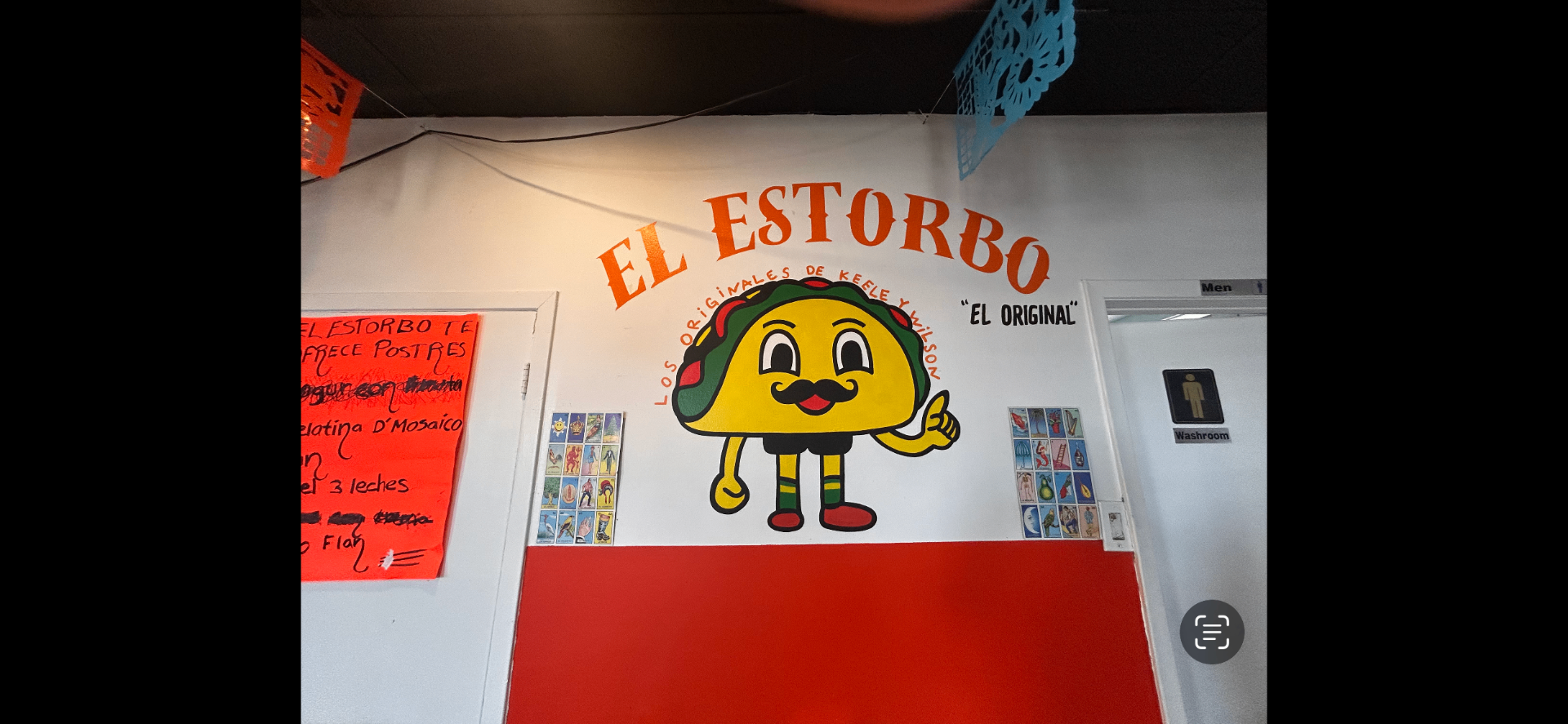 The iconic El Estorbo mascot mural — Los Originales de Keele y Wilson
